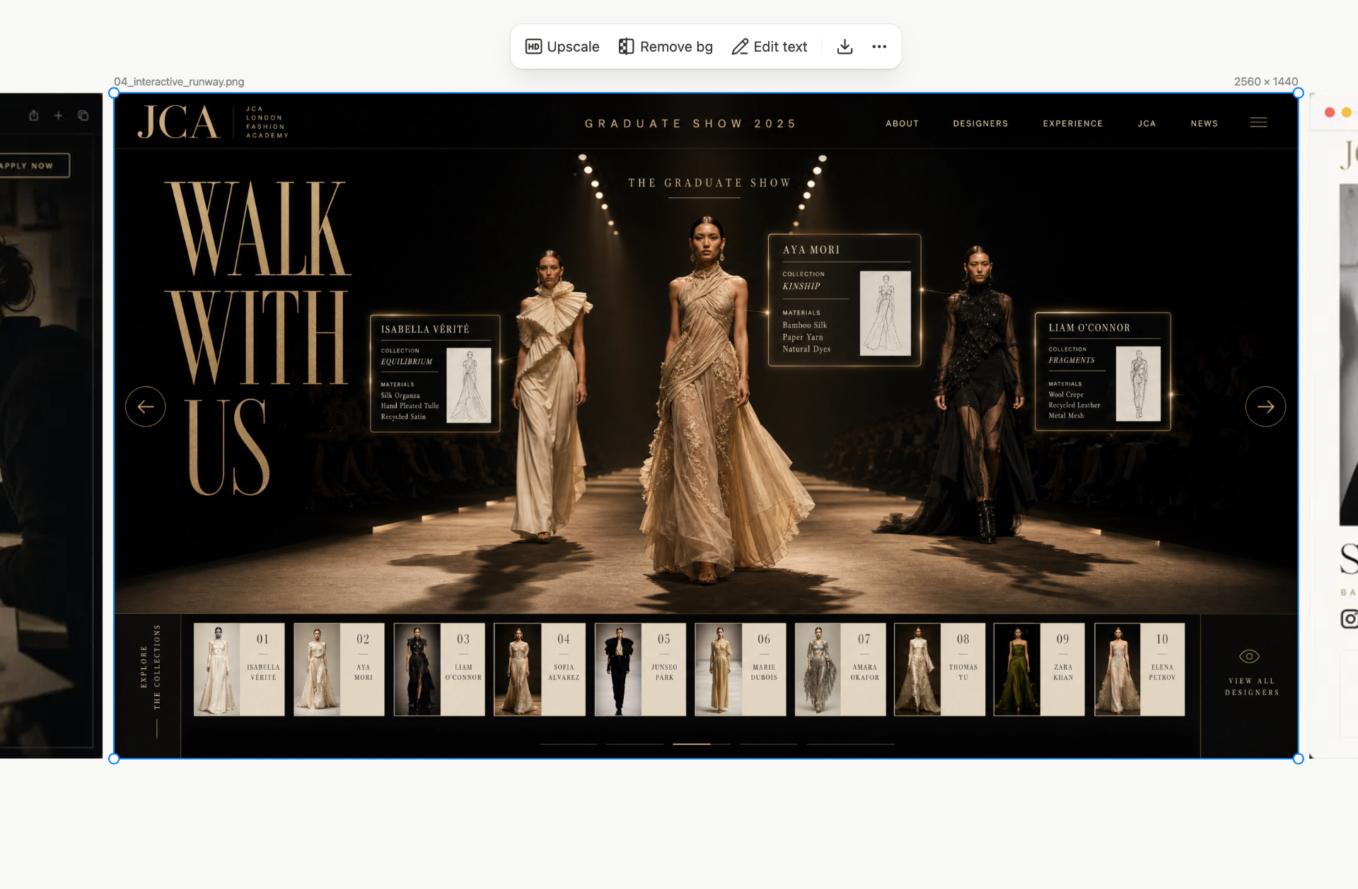 Walk with us — JCA Graduate Show 2025